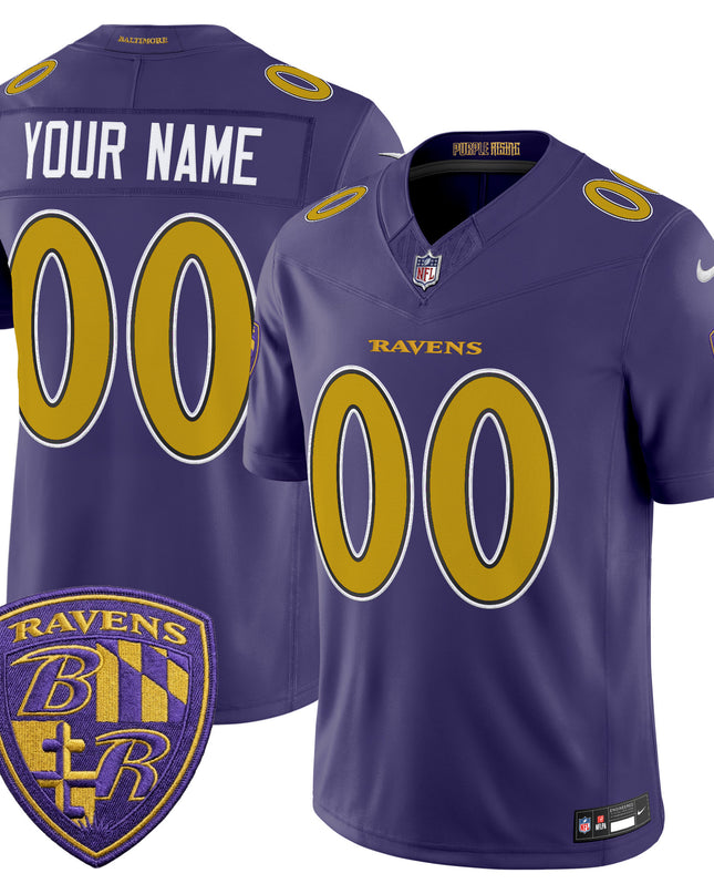 Baltimore Ravens 2026 Vapor Limited Custom Jersey - All Stitched