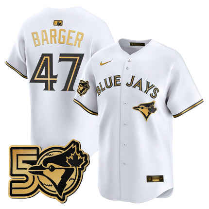 Men's Toronto Blue Jays 50 Seasons Patch Vapor Premier Limited Jersey - All Stitched