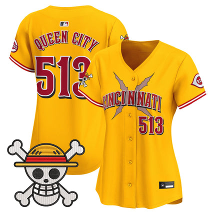 Women's Cincinnati Reds x One Piece Vapor Premier Limited Jersey - Stitched