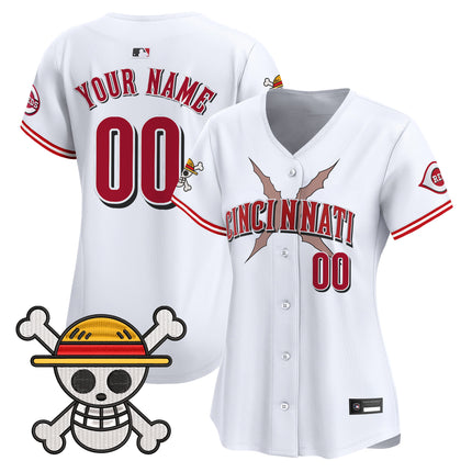 Cincinnati Reds x One Piece Vapor Premier Limited Custom Jersey - Stitched