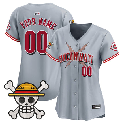 Cincinnati Reds x One Piece Vapor Premier Limited Custom Jersey - Stitched