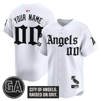 Los Angeles Angels 'Garret Anderson Tribute Patch' Vapor Premier Limited Custom Jersey - Gothic Edition - All Stitched