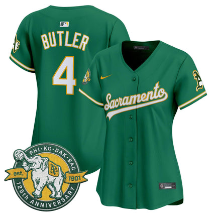 Women's Athletics 'Sacramento Edition' Vapor Premier Limited Jersey - 125th Anniversary Patch - All Stitched