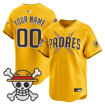 Padres x One Piece Vapor Premier Limited Custom Jersey - Stitched