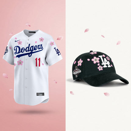 Men's Dodgers 2025 Champions Tokyo Series Bundle – Jersey & Strapback Hat - Stitched
