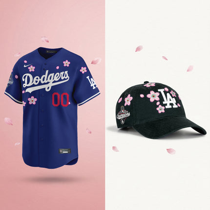 Dodgers 2025 Champions Tokyo Series Bundle – Custom Jersey & Strapback Hat - Stitched