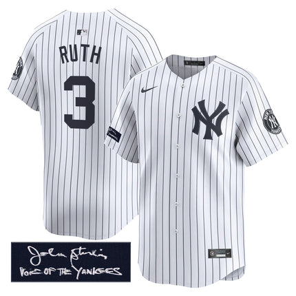 Men's Yankees John Sterling "The Voice of the Yankees" Tribute Patch Vapor Premier Limited Jersey - All Stitched