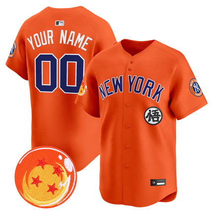 New York Yankees x Dragon Ball Vapor Premier Limited Custom Jersey - All Stitched