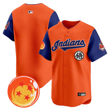 Men's Cleveland Indians x Dragon Ball Vapor Premier Limited Jersey - All Stitched
