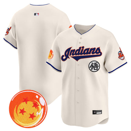 Men's Cleveland Indians x Dragon Ball Vapor Premier Limited Jersey - All Stitched