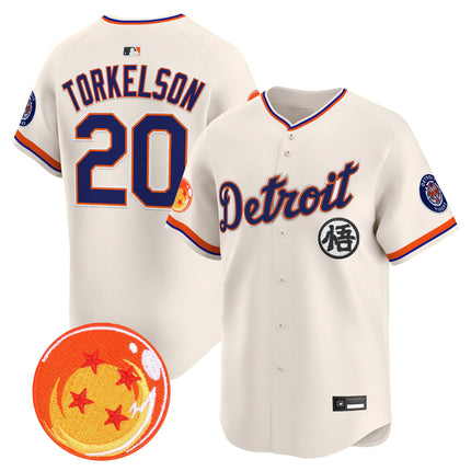Men's Detroit Tigers x Dragon Ball Vapor Premier Limited Jersey - All Stitched