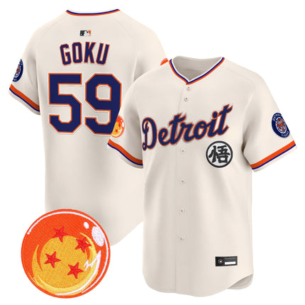 Men's Detroit Tigers x Dragon Ball Vapor Premier Limited Jersey - All Stitched