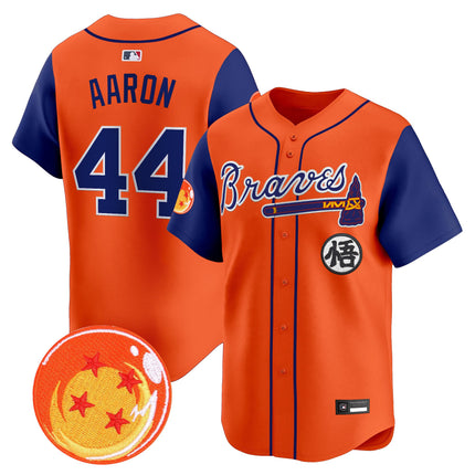Men's Atlanta Braves x Dragon Ball Vapor Premier Limited Jersey - All Stitched