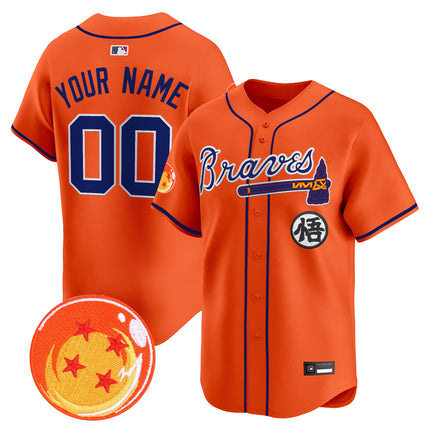 Atlanta Braves x Dragon Ball Vapor Premier Limited Custom Jersey - All Stitched