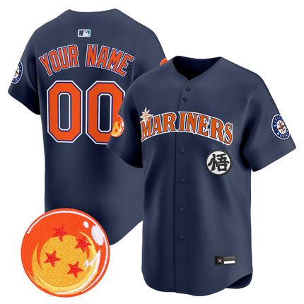 Seattle Mariners x Dragon Ball Vapor Premier Limited Custom Jersey - All Stitched