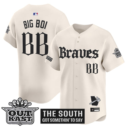 Men's Atlanta Braves 'Gothic South x Outkast Edition' Vapor Premier Limited Jersey V2- All Stitched