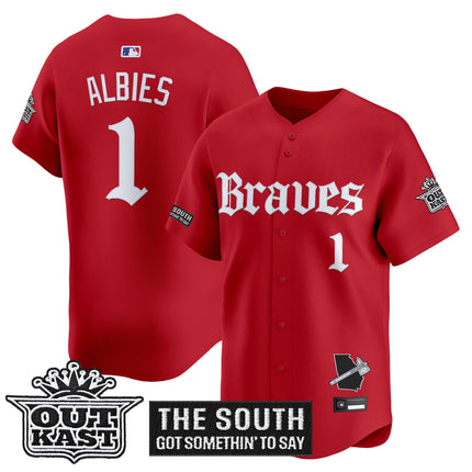 Men's Atlanta Braves 'Gothic South x Outkast Edition' Vapor Premier Limited Jersey V2- All Stitched