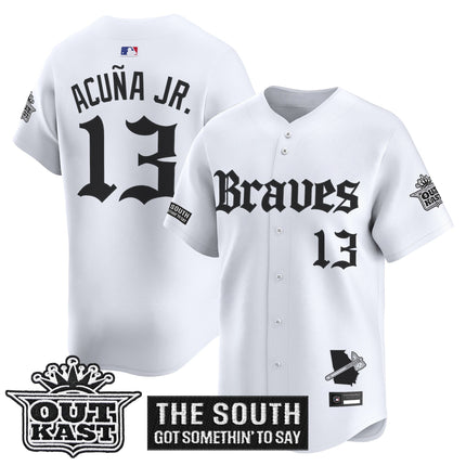 Men's Atlanta Braves 'Gothic South x Outkast Edition' Vapor Premier Limited Jersey V2- All Stitched
