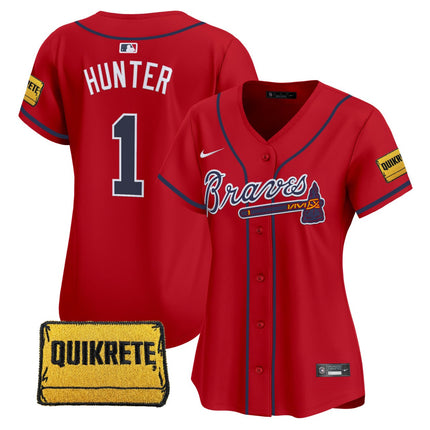 Hunter Atlanta Braves Vapor Premier Limited Jersey - Stitched