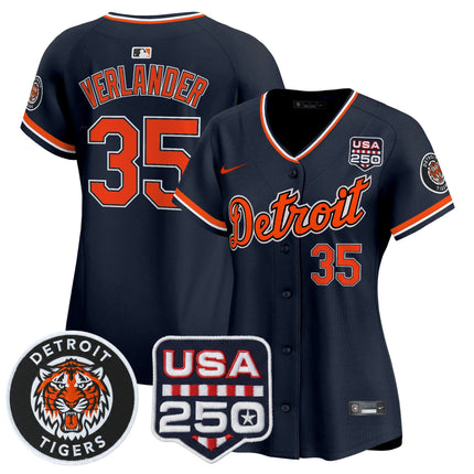 Women's Detroit Tigers 2026 Alternate Vapor Premier Limited Jersey - 250America Patch - All Stitched