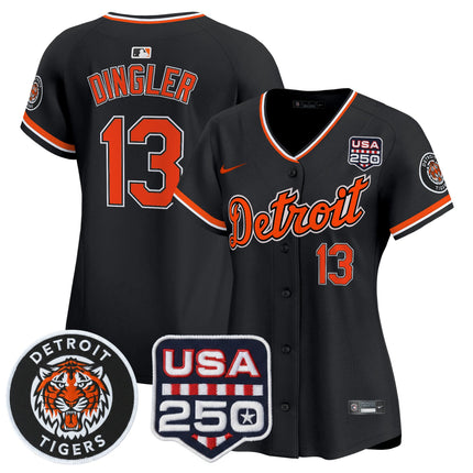 Women's Detroit Tigers 2026 Alternate Vapor Premier Limited Jersey - 250America Patch - All Stitched