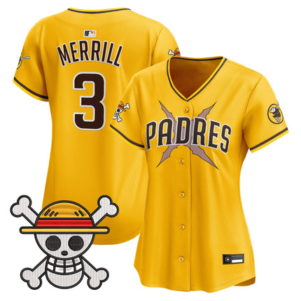 Women's Padres x One Piece Vapor Premier Limited Jersey - Stitched