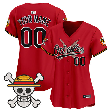Baltimore Orioles x One Piece Vapor Premier Limited Custom Jersey - Stitched