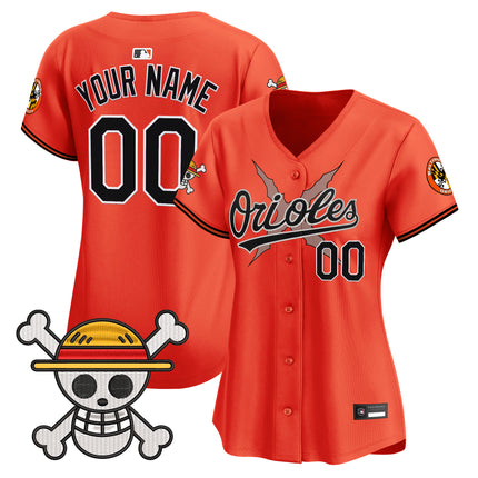 Baltimore Orioles x One Piece Vapor Premier Limited Custom Jersey - Stitched