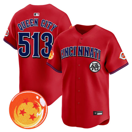 Men's Cincinnati Reds x Dragon Ball Vapor Premier Limited Jersey - All Stitched