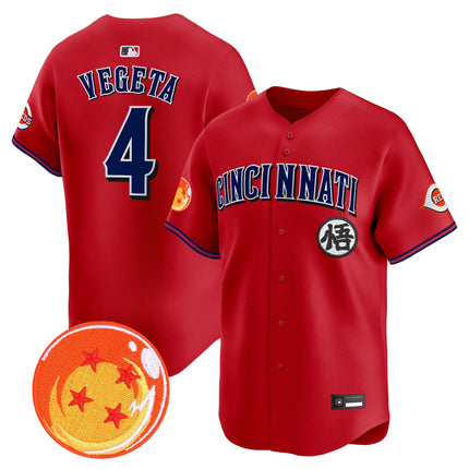 Men's Cincinnati Reds x Dragon Ball Vapor Premier Limited Jersey - All Stitched