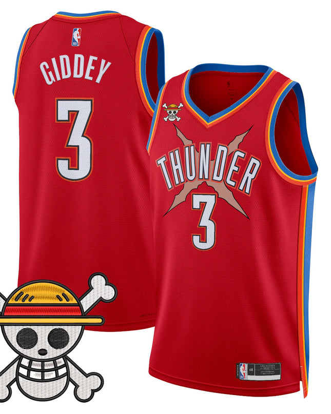 Men's Oklahoma City Thunder x One Piece Swingman Jersey- Stitched