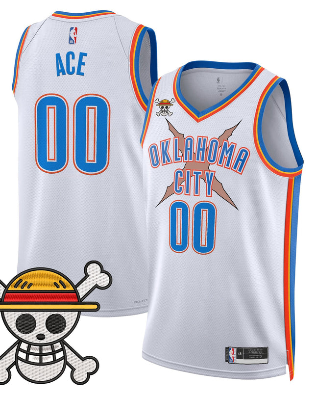Men's Oklahoma City Thunder x One Piece Swingman Jersey- Stitched