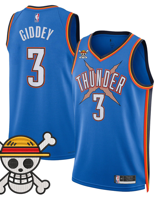 Men's Oklahoma City Thunder x One Piece Swingman Jersey- Stitched