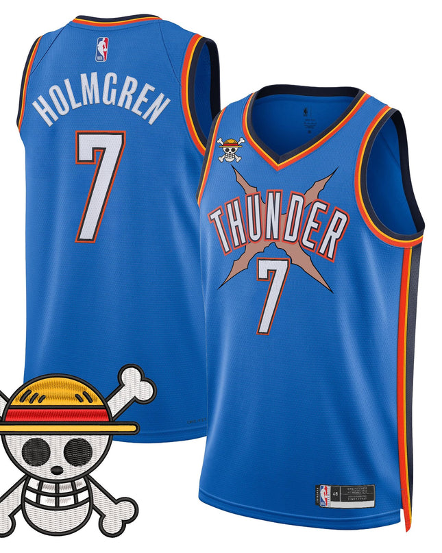 Men's Oklahoma City Thunder x One Piece Swingman Jersey- Stitched