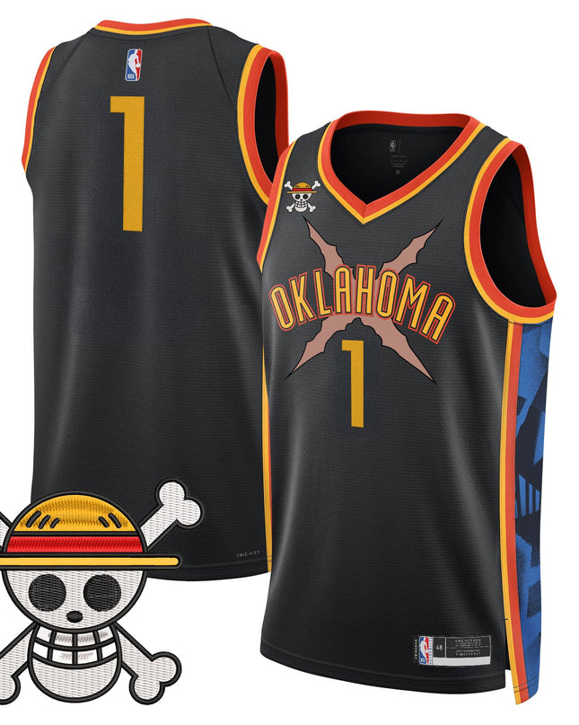 Men's Oklahoma City Thunder x One Piece Swingman Jersey- Stitched