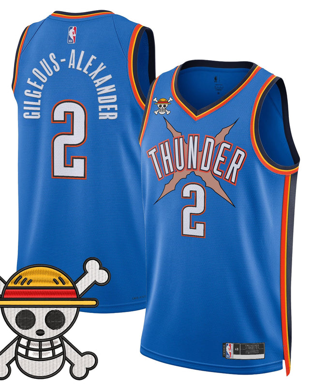Men's Oklahoma City Thunder x One Piece Swingman Jersey- Stitched