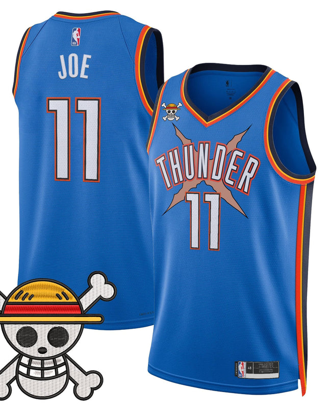 Men's Oklahoma City Thunder x One Piece Swingman Jersey- Stitched