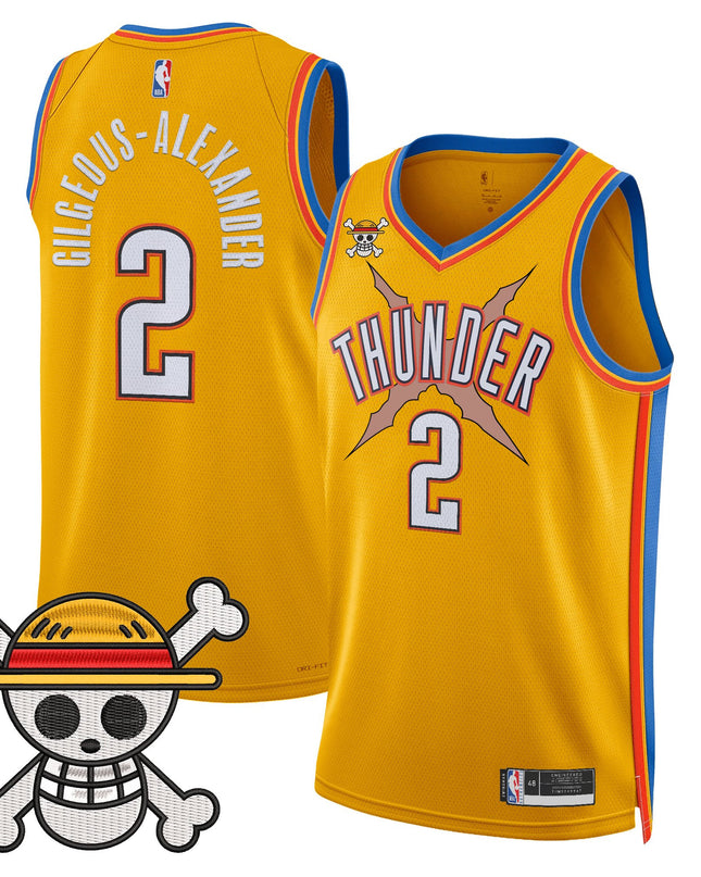 Men's Oklahoma City Thunder x One Piece Swingman Jersey- Stitched
