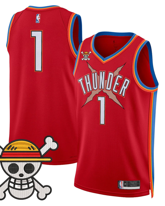 Men's Oklahoma City Thunder x One Piece Swingman Jersey- Stitched