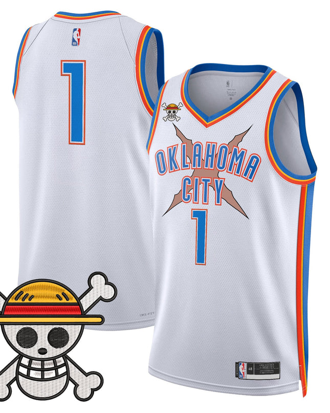 Men's Oklahoma City Thunder x One Piece Swingman Jersey- Stitched
