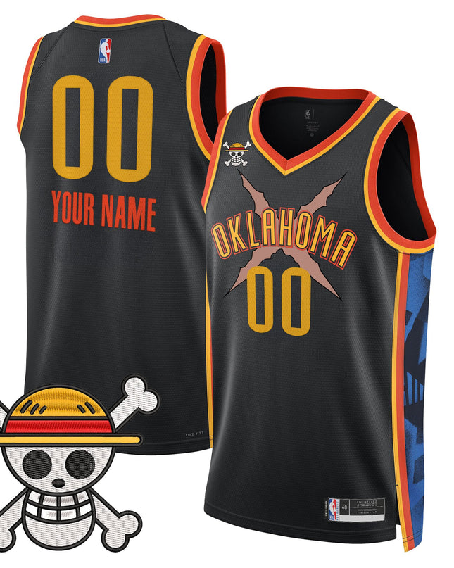Oklahoma City Thunder x One Piece Swingman Custom Jersey- Stitched