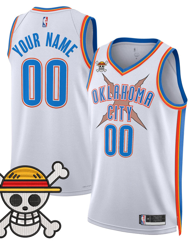 Oklahoma City Thunder x One Piece Swingman Custom Jersey- Stitched