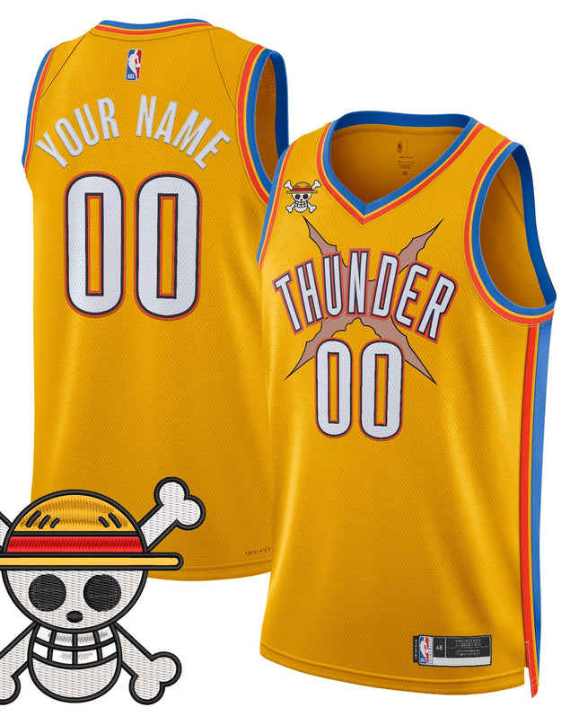 Oklahoma City Thunder x One Piece Swingman Custom Jersey- Stitched
