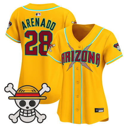 Women's Diamondbacks x One Piece Vapor Premier Limited Jersey - Stitched