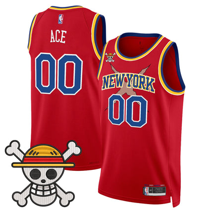 Men's New York Knicks x One Piece Swingman Jersey- Stitched