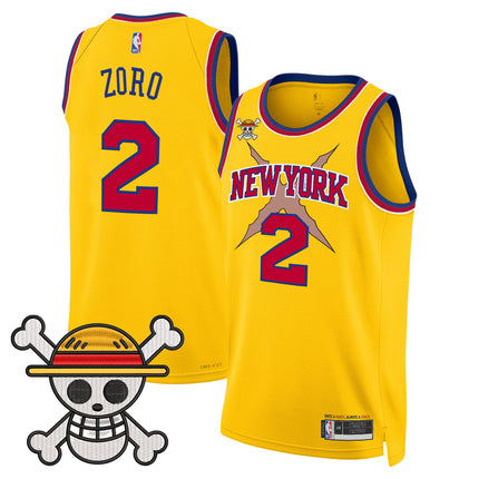 Men's New York Knicks x One Piece Swingman Jersey- Stitched