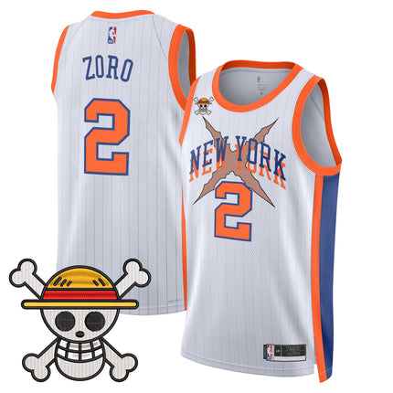 Men's New York Knicks x One Piece Swingman Jersey- Stitched