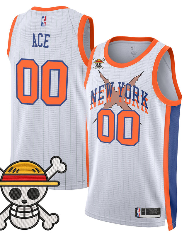 Men's New York Knicks x One Piece Swingman Jersey- Stitched