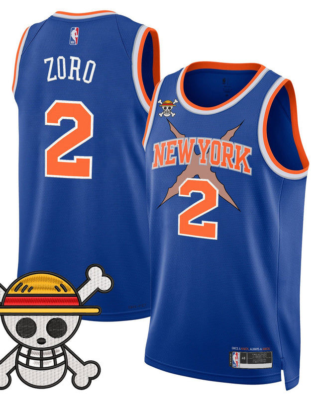 Men's New York Knicks x One Piece Swingman Jersey- Stitched
