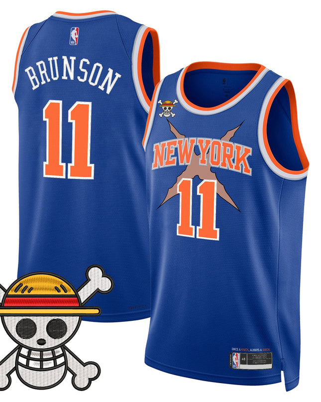 Men's New York Knicks x One Piece Swingman Jersey- Stitched